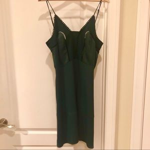 Silky viscose H&M summer dress hunter green so 10
